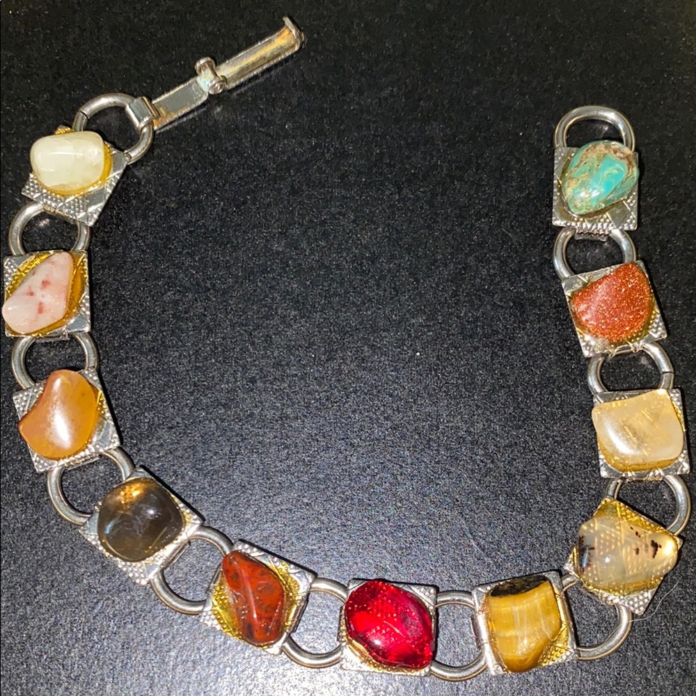 Vintage Multicolor Gemstone Bracelet
